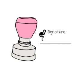 Étampe « Signature » flamant item
