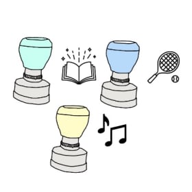 Lot de 3 étampes « Spécialités sans anglais » item