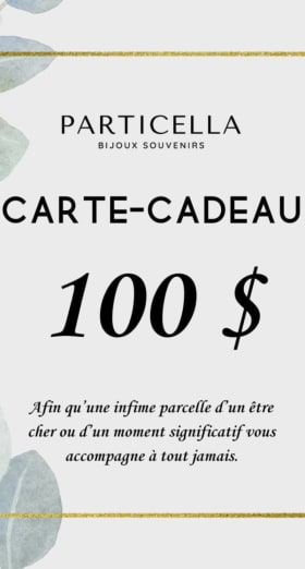 Carte cadeau valeur de 100$ item