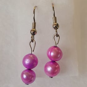 Purple Freshwater Pearl Earrings item