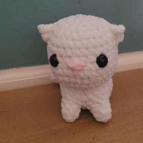 White Crochet Cat item