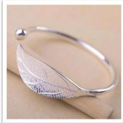 Sterling Silver Leaf Bangle Bracelet item