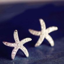 Sterling Silver Starfish CZ Earrings item