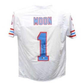 Warren Moon Houston Oilers autographed Jersey inscribed HOF item