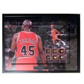 Michael Jordan 3D Championship Rings Shadowbox item