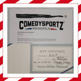 6 ComedySportz Tickets & Waldron Restaurant Gift Certificate item