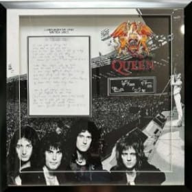 Queen “Fat Bottomed Girls" 3D replica  Handwritten Lyrics item