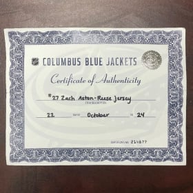 17. Signed Jersey- Zach Ashton-Reese (V. $175) item