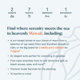 Heavenly Hawaii! 2 guests, 7 nights item