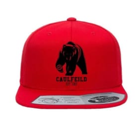 Red cap with Black logo item