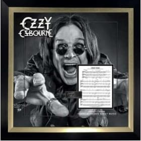 Ozzy Osbourne “Crazy Train”  Commemorative 3D Sheet Music item