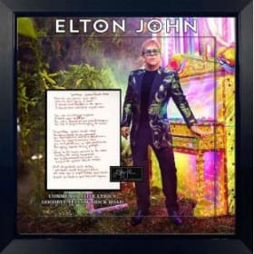 Elton John Commemorative 3D “Yellow Brick Road” Lyrics item