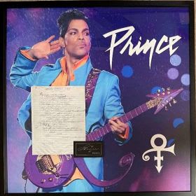 Prince “When Doves Cry” 3D replica handwritten song lyrics item