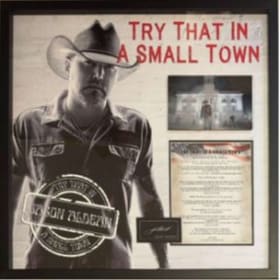 Jason Aldean “Try that in a Small Town”  Song Lyrics Collage item