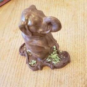Handmade chocolate elephant item
