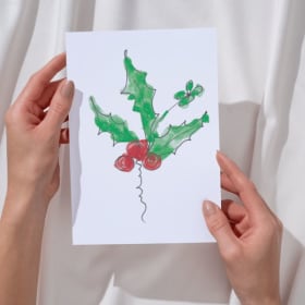 Carte fleur de houx item