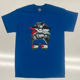 Palestinian Lady with Glasses (Neon Blue) Adult L item