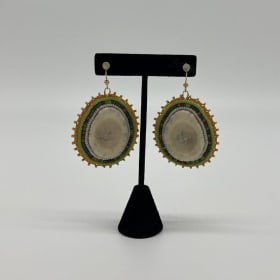 #47 Bead soup antler earrings item
