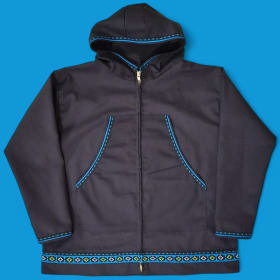 #49 Black and blue men's XL windbreaker item