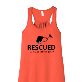 Coral "Rescued is my Favorite Breed" item