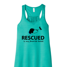 Teal "Rescued is my Favorite Breed" item