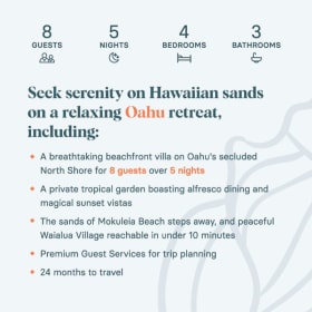 Oahu Beach Front Villa item