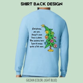 Christmas “Light Blue” Long Sleeve T-Shirt Size: Small item