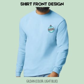 Christmas “Light Blue” Long Sleeve T-Shirt Size: XXX-Large item