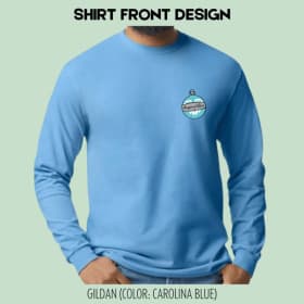 Christmas “Carolina Blue” Long Sleeve T-Shirt Size XXX-Large item