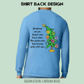 Christmas “Carolina Blue” Long Sleeve T-Shirt Size XXX-Large item