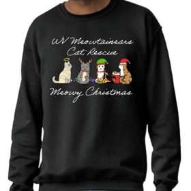 Meowy Christmas Black Crewneck item