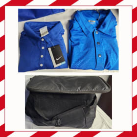 2 Golf Shirts, Tumbler, Lunch Bag, and 4 Packs Golf Balls item