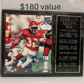 Signed Marcus Allen Limited Edition of 1996 Plaque item