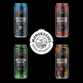 T006 - Série noire. 4 canettes de la brasserie MonsRegius item