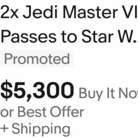 2 Jedi Master VIP Ticket to Star Wars Celebration Japan item
