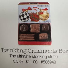 3.5 oz Twinkling Ornaments mini gift item