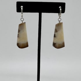 #35 Fossilized Ivory Earrings item