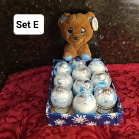 Snow Globe Set w/ White Chocolate Hot Cocoa + Plush Bear item