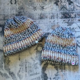 Matching Adult and Child Knit Beanies item