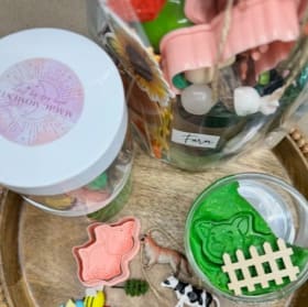Magic Moments by Meg - Farm Play Dough Jar Sensory Kit item