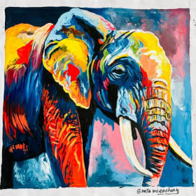 Elephant (acrylic on canvas) item