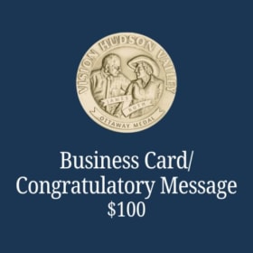 Business Card/ Congratulatory Message - $100 item