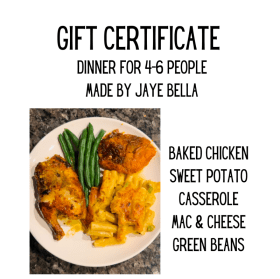 Gift certificate for Dinner by Jaye Mettellus item