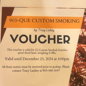 Gift Certificate for Smoked Spiral Cut Ham by Tracy Lackey item