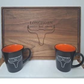 Engraved Cutting Board & Mugs - Band Logo item