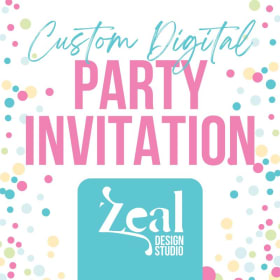 Custom Digital Party Invitation Design - Zeal Design Studio item