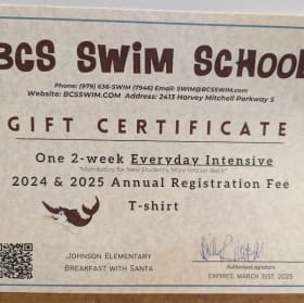 BCS Swim School Gift Certificate -Intensive Course item