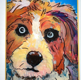 5x7 Framed Pop Art Pet Portrait item