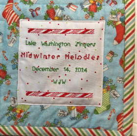 Handmade Child's Holiday Quilt and Matching Pillow item