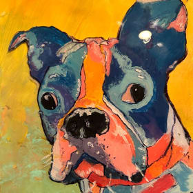 9 x12 Framed Pop Art Pet Portrait item